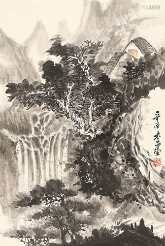 李墨 山水轴