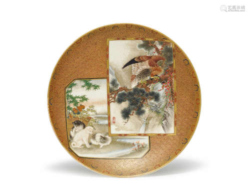 Sozan for the Kinkozan workshop (circa 1900) A fine Satsuma dish Meiji era (1868-1912), circa 1900