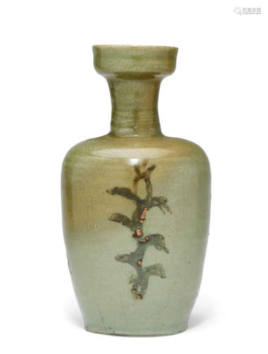 A Korean inlaid celadon glazed vase Goryeo dynasty (918-1392), 13th century