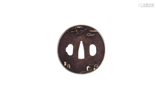 A group of four iron tsuba Edo period (1615-1868), 17th-19th century