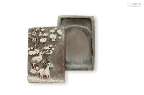 A two-color inkstone and cover Joseon dynasty (1392-1897), 19th century