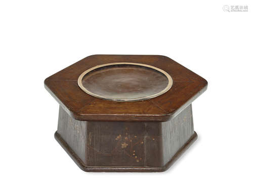 A hexagonal wood Hwalo (brazier) Joseon dynasty (1392-1897), 19th century