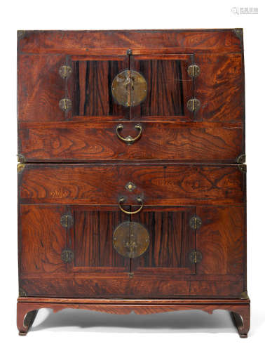 A two-tier wood chest Joseon dynasty (1392-1897), 19th century