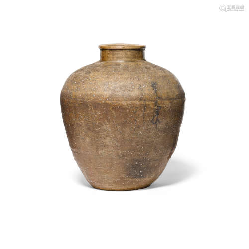 A large stoneware jar Shigaraki ware, Edo period (1615-1868), 19th century
