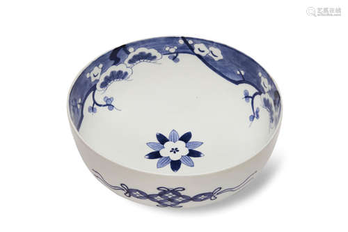 AN ARITA BLUE-AND-WHITE PORCELAIN BOWL Edo period (1615-1868), 19th century