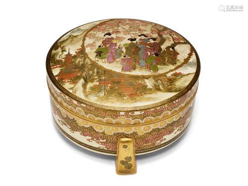 a Satsuma sweet box Meiji era (1868-1912), late 19th century