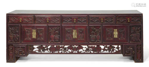 A wood Moongap (document chest) Joseon dynasty (1392-1897), 19th century