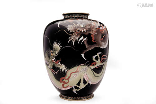 A large cloisonné-enamel vase Meiji era (1868-1912), late 19th century