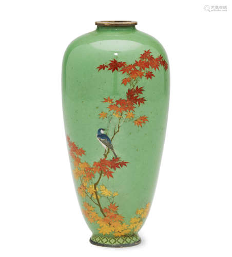Namikawa Yasuyuki (1845-1927) A fine cloisonné-enamel vase Meiji era (1868-1912), late 19th century