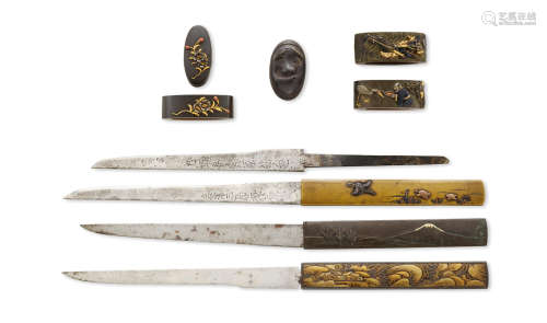 A group of assorted sword fittings Edo period (1615-1868), 19th century