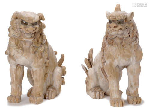 A SHISHI AND A KOMA-INU Kamakura period (1185-1333), 13th/14th century