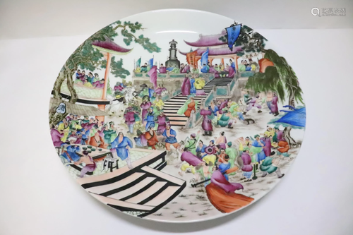 Chinese famille rose porcelain charger