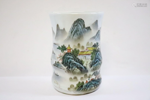 Chinese vintage porcelain wall pocket