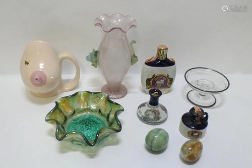 Lot of vintage glasses and porcelain pieces