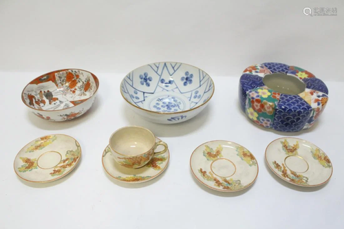 Lot of Japanese kutani & imari porcelain pieces