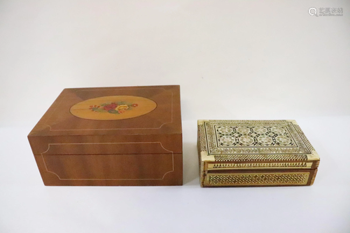 2 beautiful inlaid boxes