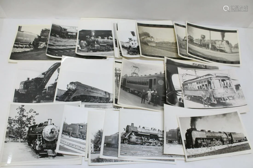 Lot of approx. 27 old locomotive photographs