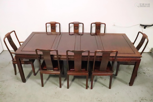 Chinese 9 piece rosewood dining room set