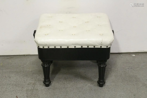 Leather top piano stool