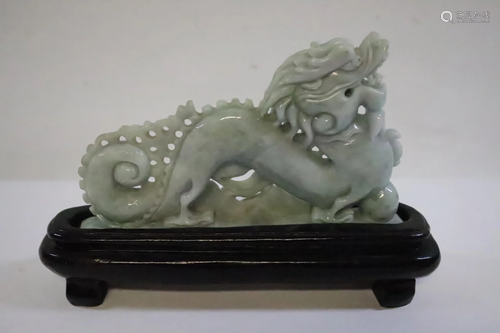 A fine jadeite carved dragon