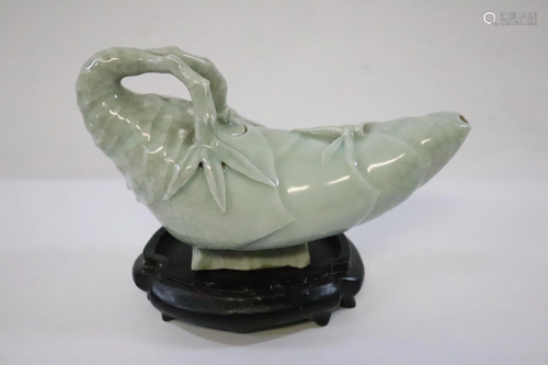 Unusual Chinese celadon wine server