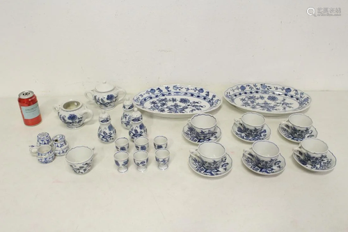 Lot of blue Danube china