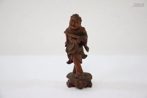 Chinese antique wood carved figure