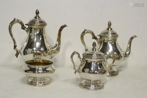 4 piece silverplate tea and coffee set by Rogers