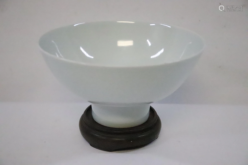 A sky blue porcelain bowl