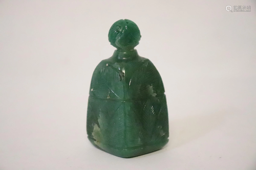 A fine aventurine carved snuff bottle