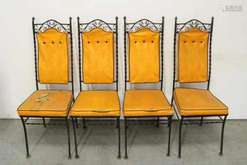 4 cast iron side chairs