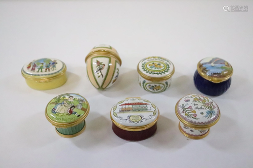 7 Halcyon Days enamel trinket boxes