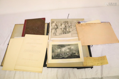 Lot of antique etchings, prints