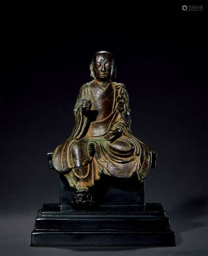 明 铜地藏王菩萨坐像