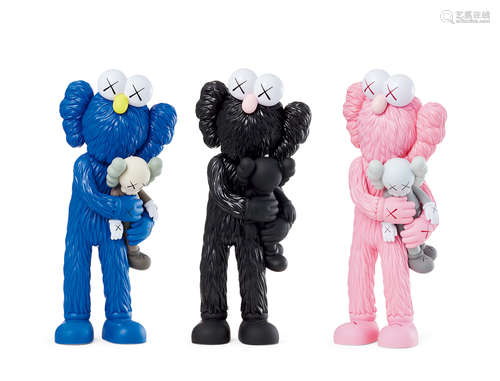 KAWS  2020年作 TAKE （三件一组） 彩绘搪胶