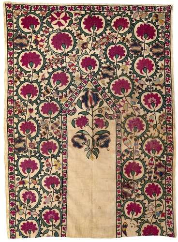 A SUZANI PANEL, UZBEKISTAN, 19TH CENTURY