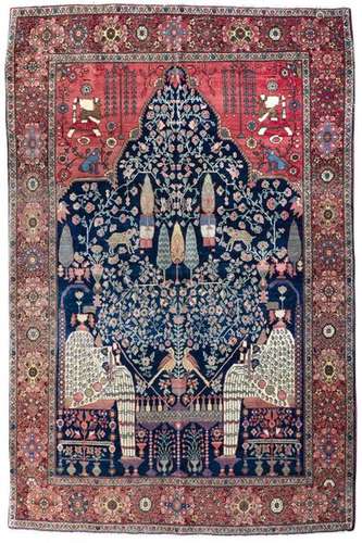 A PERSIAN SAROUK FARAHAN RUG LATE, 19TH CENTURY