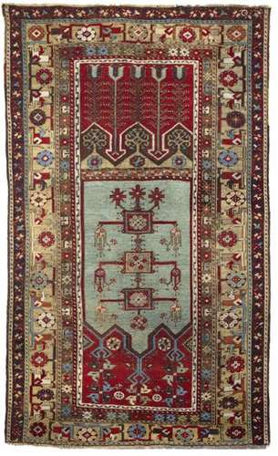 AN OTTOMAN LADIK KONYA RUG, CIRCA 1850