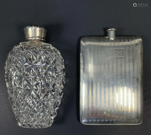 Two Sterling Silver Flasks