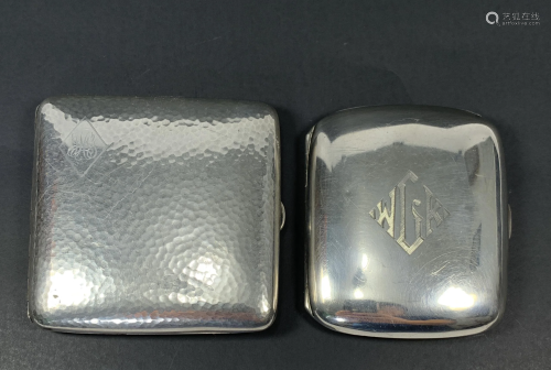Two Sterling Silver Cigarette Vesta Cases