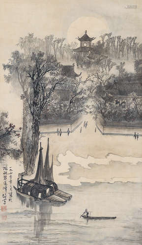 黎雄才（1910～2001） 阳朔碧莲峰 立轴 设色绢本