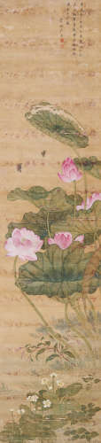 蒋廷锡（1669～1732） 荷韵飘香 立轴 设色绢本