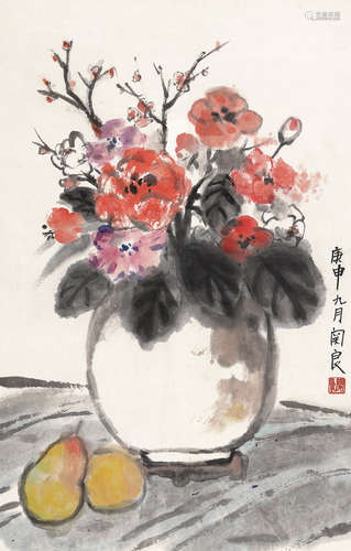 关良（1900～1986） 静物花果 镜心 设色纸本