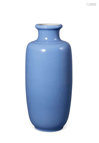 民国 天蓝釉灯笼瓶