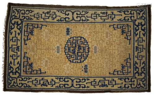 Tapis Ningxia Chine du nord. Dynastie Qing, ca 19…