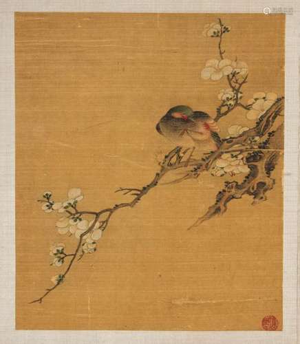 Oiseau sur une branche Chine, ca 19° siècle Encr…