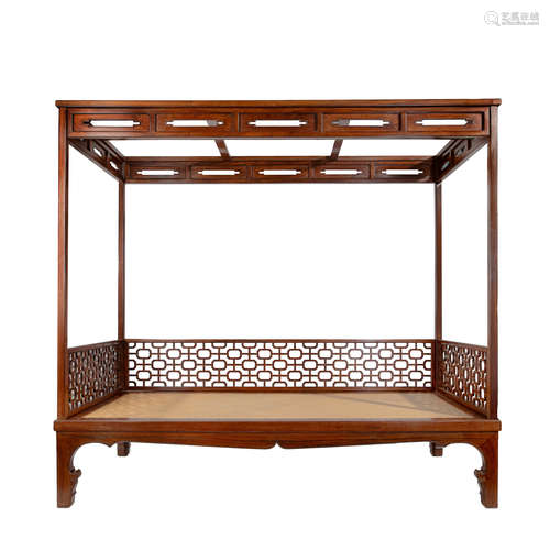 ANCIENT CHINESE HUANGHUALI FRAME BED