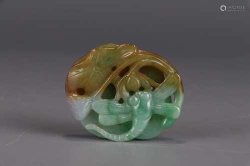A Chinese Jadeite Pendant Of Story Carving