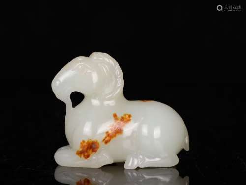 A Chinese Hetian Jade Ornament Of Goat Shaping