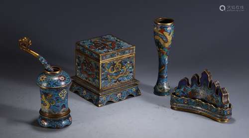 Set Of Chinese Cloisonne Ornaments